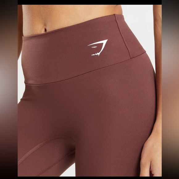 GymShark TRAINING LEGGINGS in cherry brown | size Small - Picture 6 of 7